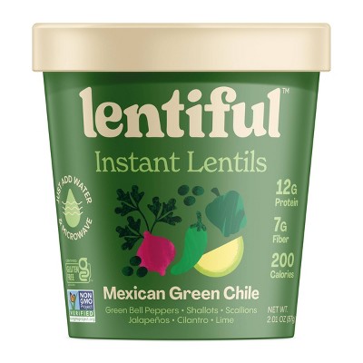 Lentiful Gluten Free Mexican Green Chile Instant Lentils - 2.01oz