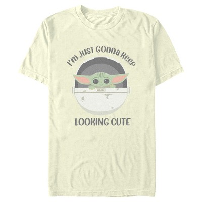Men's Star Wars: The Mandalorian Grogu I'm Just Gonna Keep Looking Cute T-Shirt