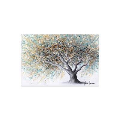 Spotted Teal Tree Print on Acrylic Glass by Ashvin Harrison - iCanvas