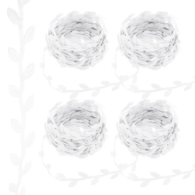 Unique Bargains Polyester Natural and Realistic Design Flexible Durable Leaf Ribbon 4 Pcs