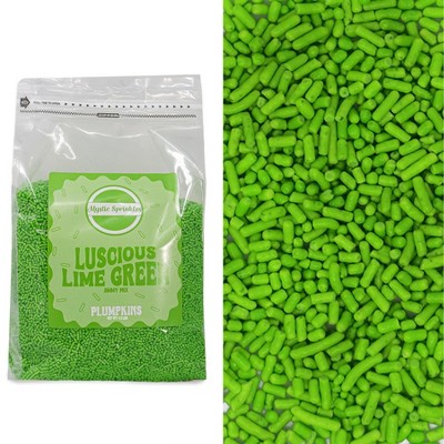 Mystic Sprinkles Plumpkins - Luscious Lime Green Jimmies 4.2lbs Bulk Bag