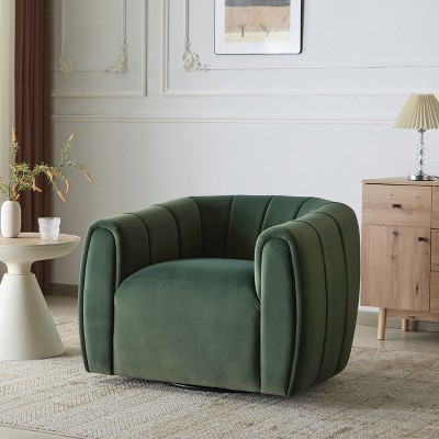 Christopher Knight Home Zarabel Indoor Modern Upholstered Swivel Accent Barrel Club Chair