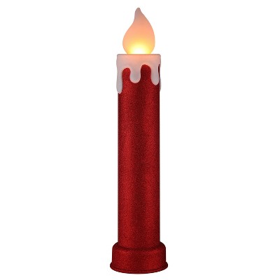 Mr. Christmas 36 in. Glittery Blow Mold Candle - Red