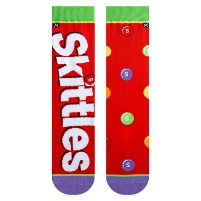 Odd Sox, Skittles Split, Funny Novelty Socks, Large