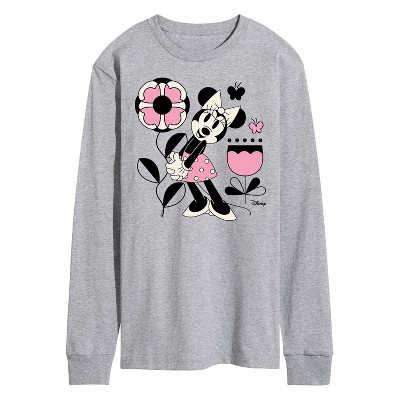 Men's - Disney - Minnie Mouse with Flowers & Butterflies Long Sleeve Graphic T-Shirt