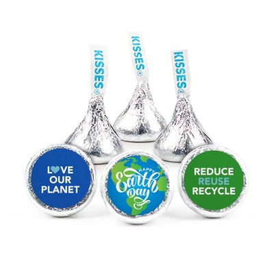 85 pcs Earth Day Candy Hershey's Kisses Milk Chocolate Party Favors - No Assembly Required - By Just Candy
