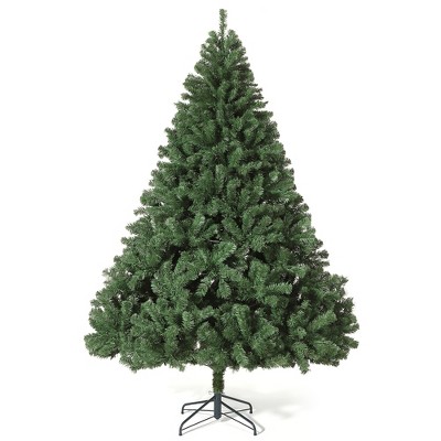 COZONY Artificial Christmas Tree, Premium Spruce Holiday Xmas Tree with Hinged Branches & Collapsible Metal Stand, Green for Home & Office
