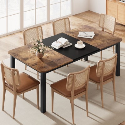 Industrial Dining Table for 68 People, 78.7" Long Rectangle Table(Table Only)