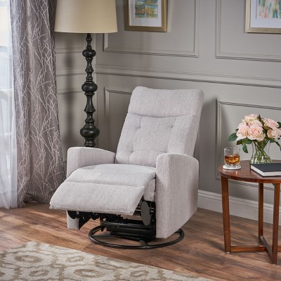 KWPZQEB Recliner Chairs, Glider Rocking Chair with Adjustable High Back & Upholstered, Swivel Rocker Recliner Chair for Adults for Living Room,Bedroom