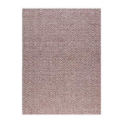 36"x48" Luxor 1/4" Rug'D Chair Floor Mat Brown/Ivory - Anji Mountain: Geometric Felt-Backed, Indoor Polyester Mat