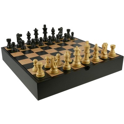 WorldWise Imports Chess Set - Black French in Chest