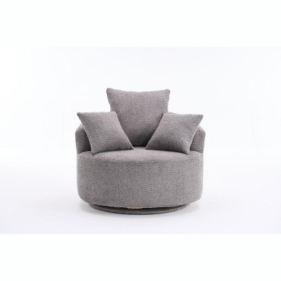 TIRAMISUBEST Swivel Compression Chair,Comfortable Single-Seat Crochet Yarn Chair with Full Sponge Cushion for Home, Office, and Hotel