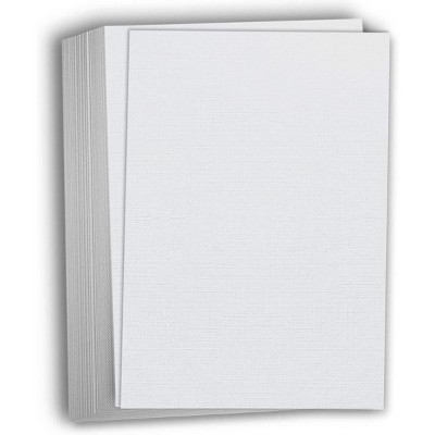 Hamilco Gray Linen Textured Cardstock Thick Paper - 11 x 17" Heavy Weight 80 lb Cover Card Stock - 25 Pack