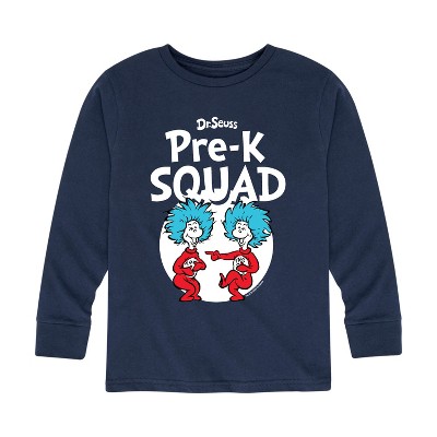 Boys' - Dr. Seuss - Pre-K Squad  Thing 1 and Thing 2 Long Sleeve Graphic T-Shirt
