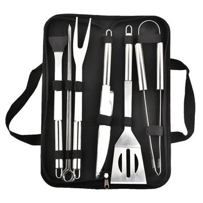 MOVSSOU BBQ Grill Tools Set Stainless Steel with Case 9 Pcs