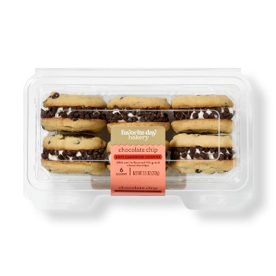 Chocolate Chip Soft Sandwich Cookies - 7.5oz/6ct - Favorite Day™