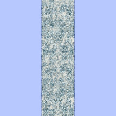 Quartz 27040 Ivory/Blue 2.2X7.7 Runner