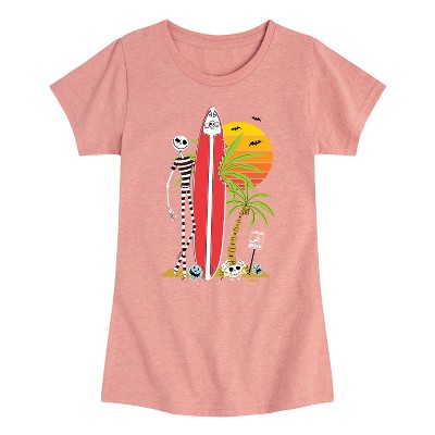 Girls' - Disney - Ghost Dog Beach Surfer Fitted Short Sleeve Graphic T-Shirt