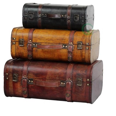 Vintiquewise Colored Vintage Style Luggage Suitcase/Trunk