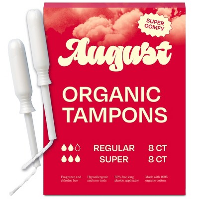 Its August Organic Regular and Super Tampons - 16pk