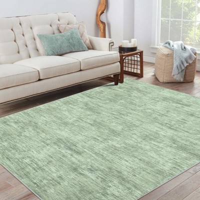 Modern Washable Rugs Abstract Area Rug Non Slip Low Pile Accent Rugs for Living Room Bedroom