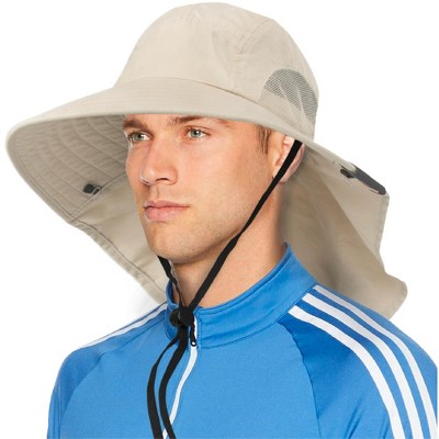 SUN CUBE Wide Brim Sun Hat with Neck Flap, UPF50+ Hiking Safari Fishing Hat for Womens, Sun Protection Beach Hat