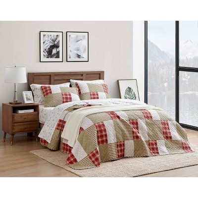 Eddie Bauer Camano Island Plaid Quilt Set Red