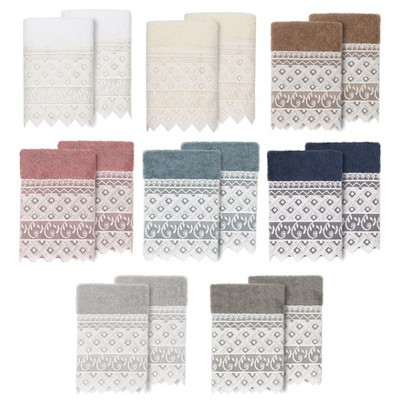 Linum Home Textiles 100% Turkish Cotton AIDEN Embellished Towel Set
