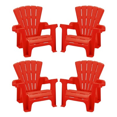 American Plastic Toys Inc. 4pk Adirondack Chair Seating Sets - Red
