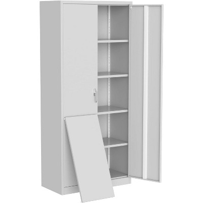 COZONY 71" Tall Metal Storage Cabinet with Locking Doors & Adjustable Shelves, Heavy-Duty Steel Utility Cabinet for Garage Pantry Office Bedroom