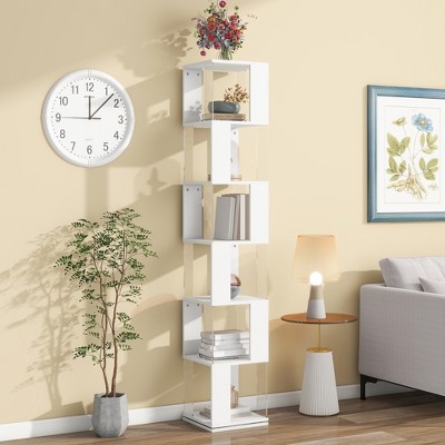 5/6 Tier Rotating Bookshelf, 360° Revolving Bookcase, Floor-Standing Storage Display Rack Used in Bedrooms Living Rooms Study Office