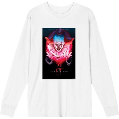 It Chapter 2 Pennywise Glow Fan Poster Adult Long Sleeve Tee