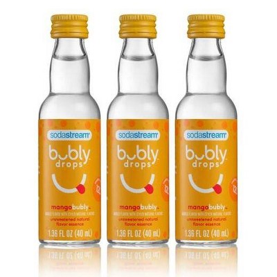 SodaStream bubly Drops Mango - 3pk: Liquid Concentrate, Still, 120g, No Major Allergens, Soft Drink, 3 Count