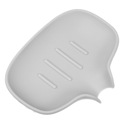 Unique Bargains Soap Dish Soap Cleaning Storage Keep Soap Dry for Home Bathroom Kitchen Silicone