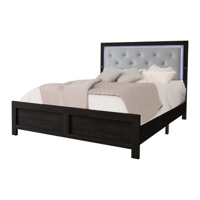 Queen Size Platform Bed with Upholstered Headboard for Bedroom