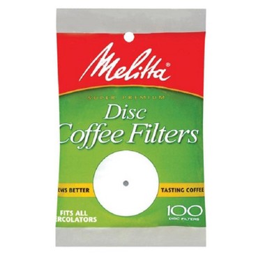 Melitta 628354 Disc Coffee Filters, 3-1/2", 100 Count