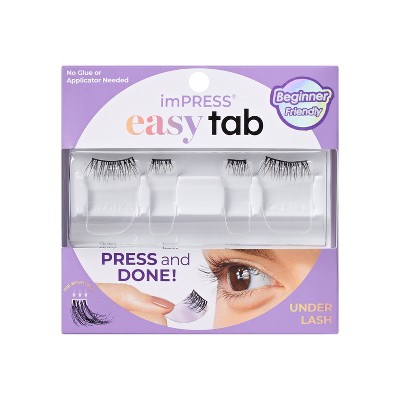 KISS Products imPRESS Easy Tab Press On Self Adhesive Eyelashes - Authentic Natural - 20ct