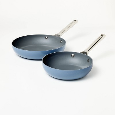 2pk (8" & 10") Nonstick Ceramic Coated Aluminum Frypan Set - Figmint™