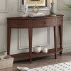 Dexmalle Modern Curved Console Table Sofa Table with 3 drawers and 1 Shelf - 3 of 4