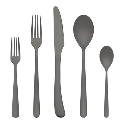 REGALWOVEN Stainless Steel Mirror Polished Silverware Flatware Set Cutlery Set 5 Piece
