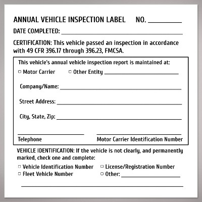 Avery Annual Vehicle Inspection Label Stickers, Waterproof, UV Resistant, Preprinted, Handwrite Only, 4" x 4", 100 Stickers