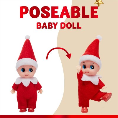Joyfy Christmas Elf Plush Toy - Soft Red Tiny Elf for Party Favors, Xmas Decor & Holiday Gifts (1 Pack)