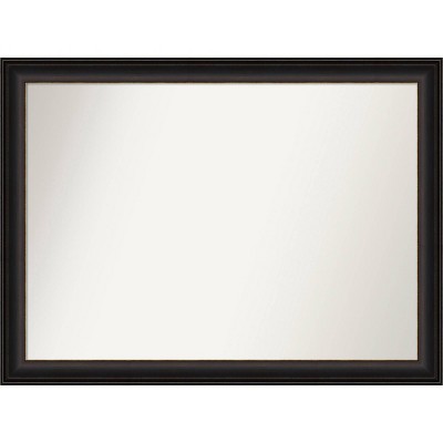 43" x 32" Non-Beveled Trio Oil Rubbed Bronze Bathroom Wall Mirror - Amanti Art: Rectangle, Polystyrene Frame, Wall Mounted