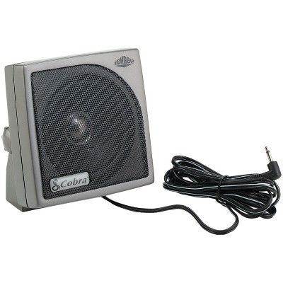 Cobra HighGear® HG S500 Dynamic External CB Speaker with Noise-Canceling Filter and Talk-back in Silver