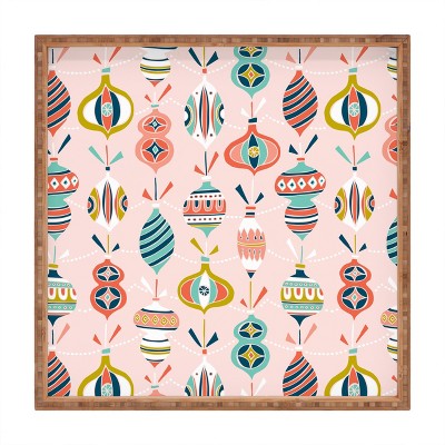Heather Dutton Decorated Blush Square Bamboo Tray - Deny Designs