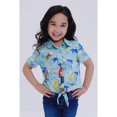 Sesame Street Matching Family Hawaiian Button Down Dress Shirt Toddler