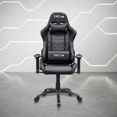 Gaming Chair Racer Style High Back with Reclining Backrest Adjustable Arms and Lumbar Support for Long Sessions -3irtyhousy