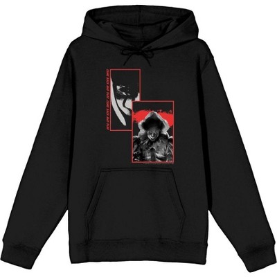 It Chapter 2 Pennywise Screengrab Collage Adult Long Sleeve Hoodie