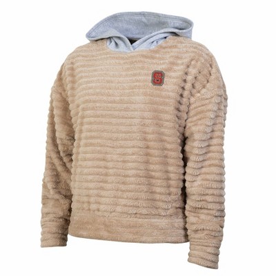 NCAA NC State Wolfpack Women's Oatmeal Fashion Hooded Sweatshirt