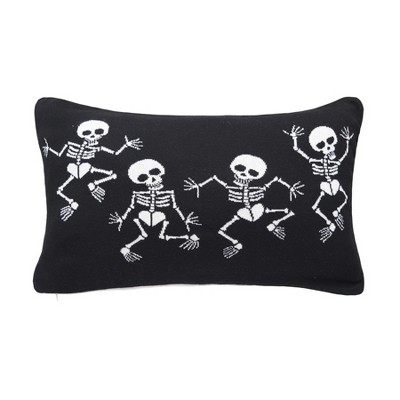 C&F Home Dancing Skeletons Cotton Blend Halloween Accent Throw Pillow 16" x 24"